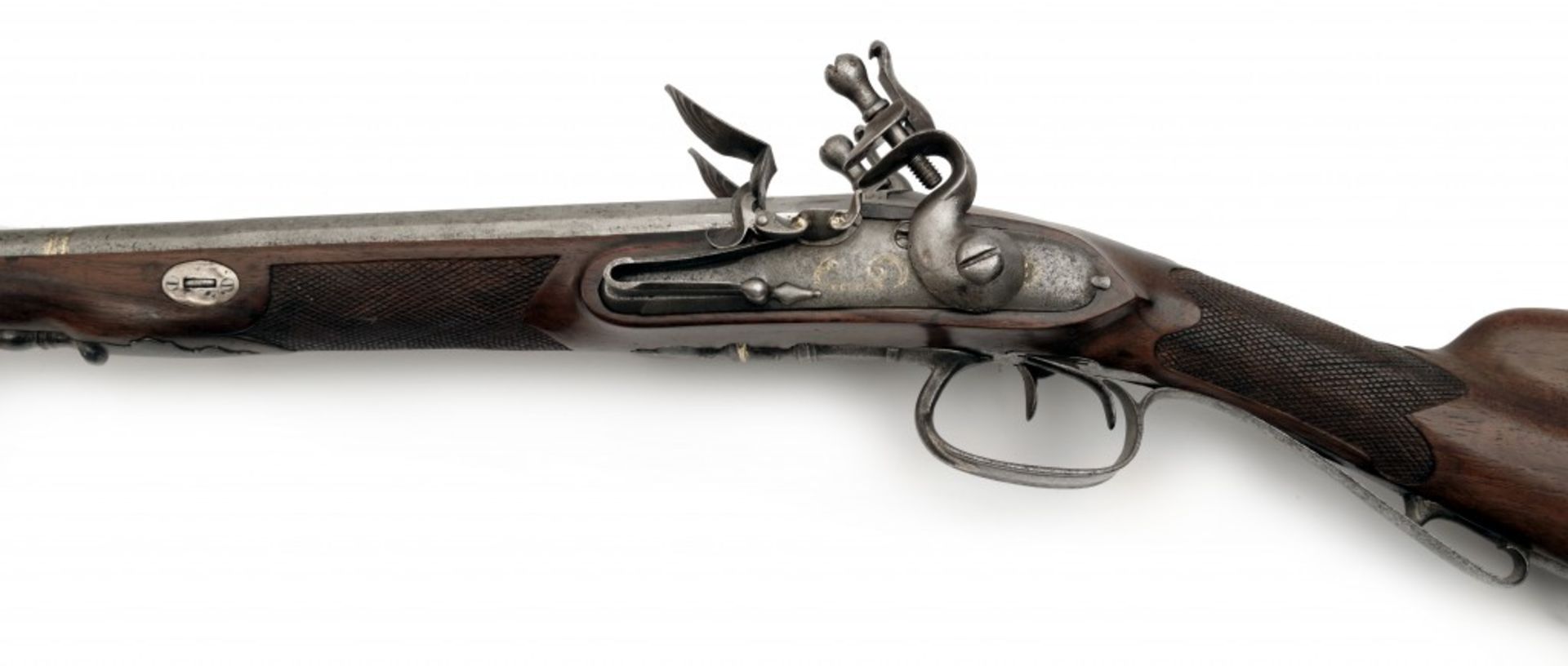 A Double-Barrelled Flintlock Shotgun - Image 2 of 7