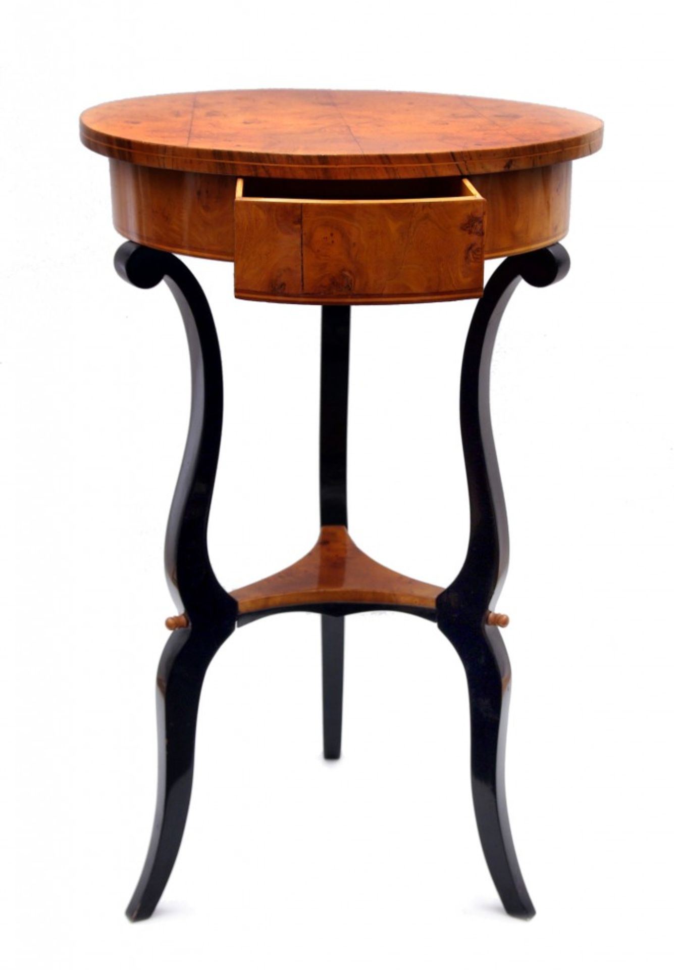 Biedermeier Round Sewing Table