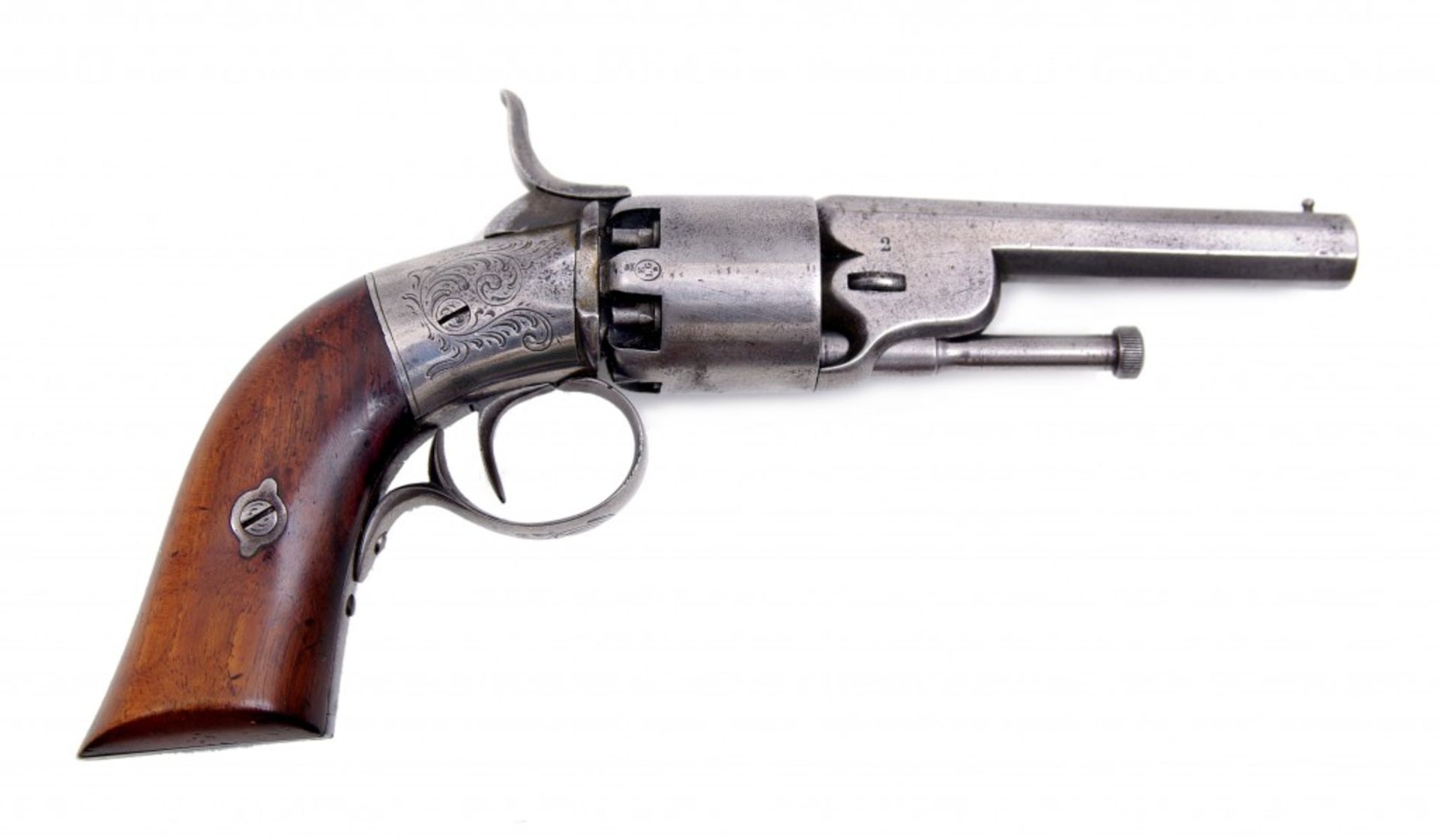 A rare transitional percussion revolver by Toussaint Lhoist