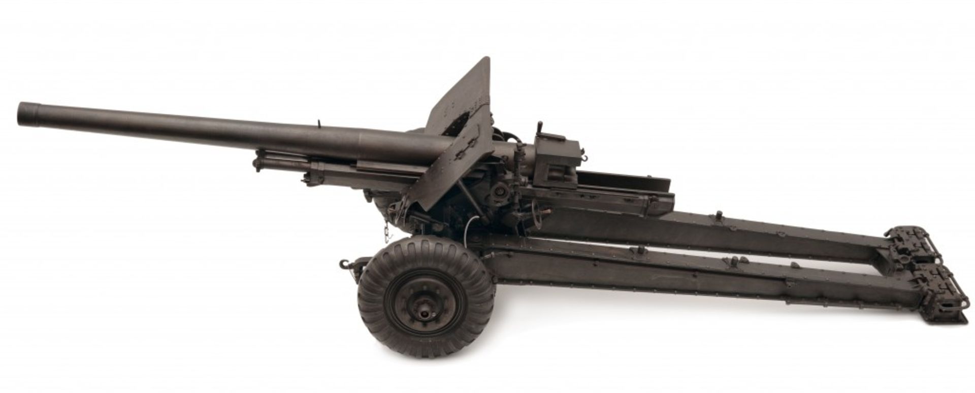 A Bronze Model Cannon M 35 Skoda, cal. 105 mm