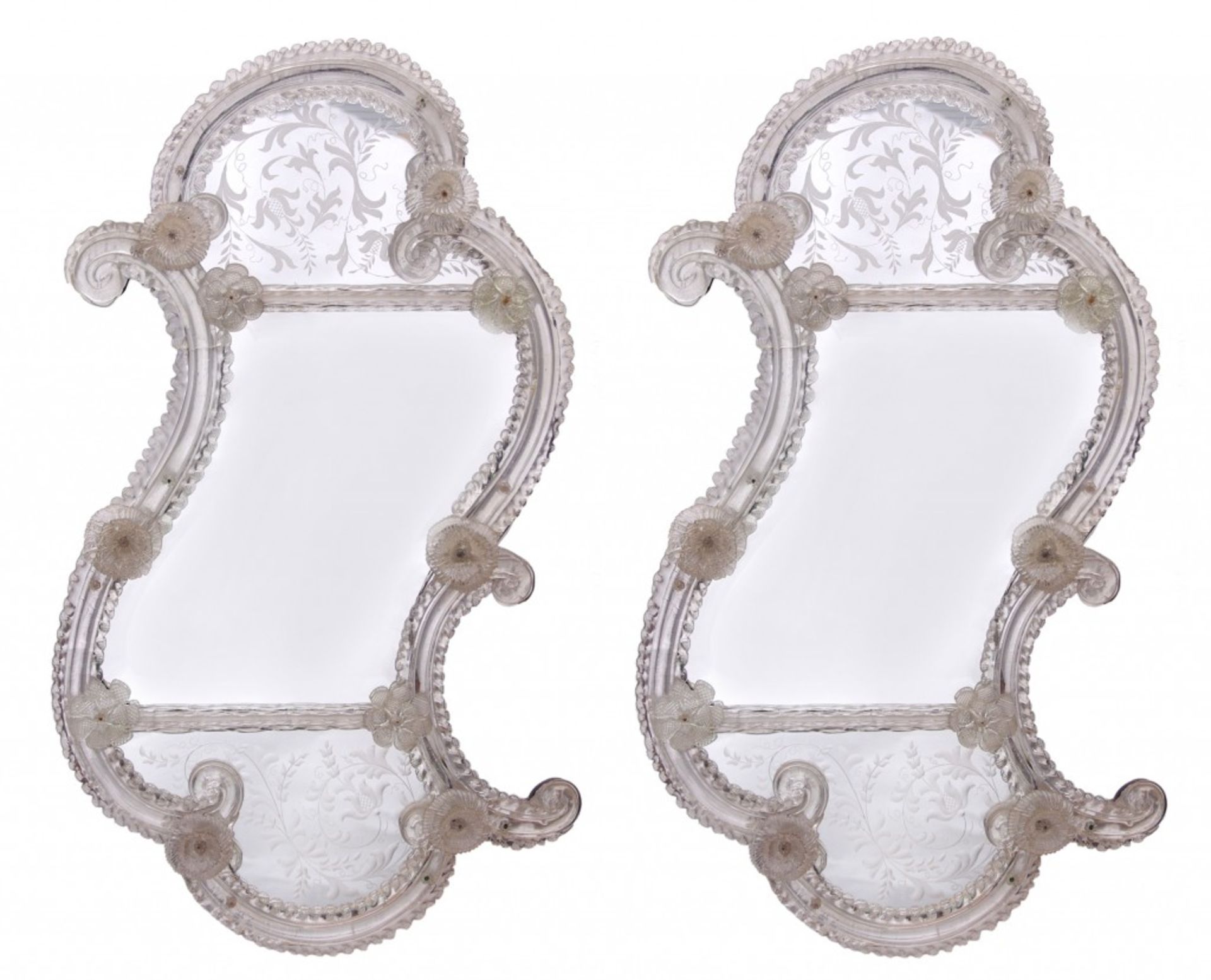 Pair of Venetian wall mirrors