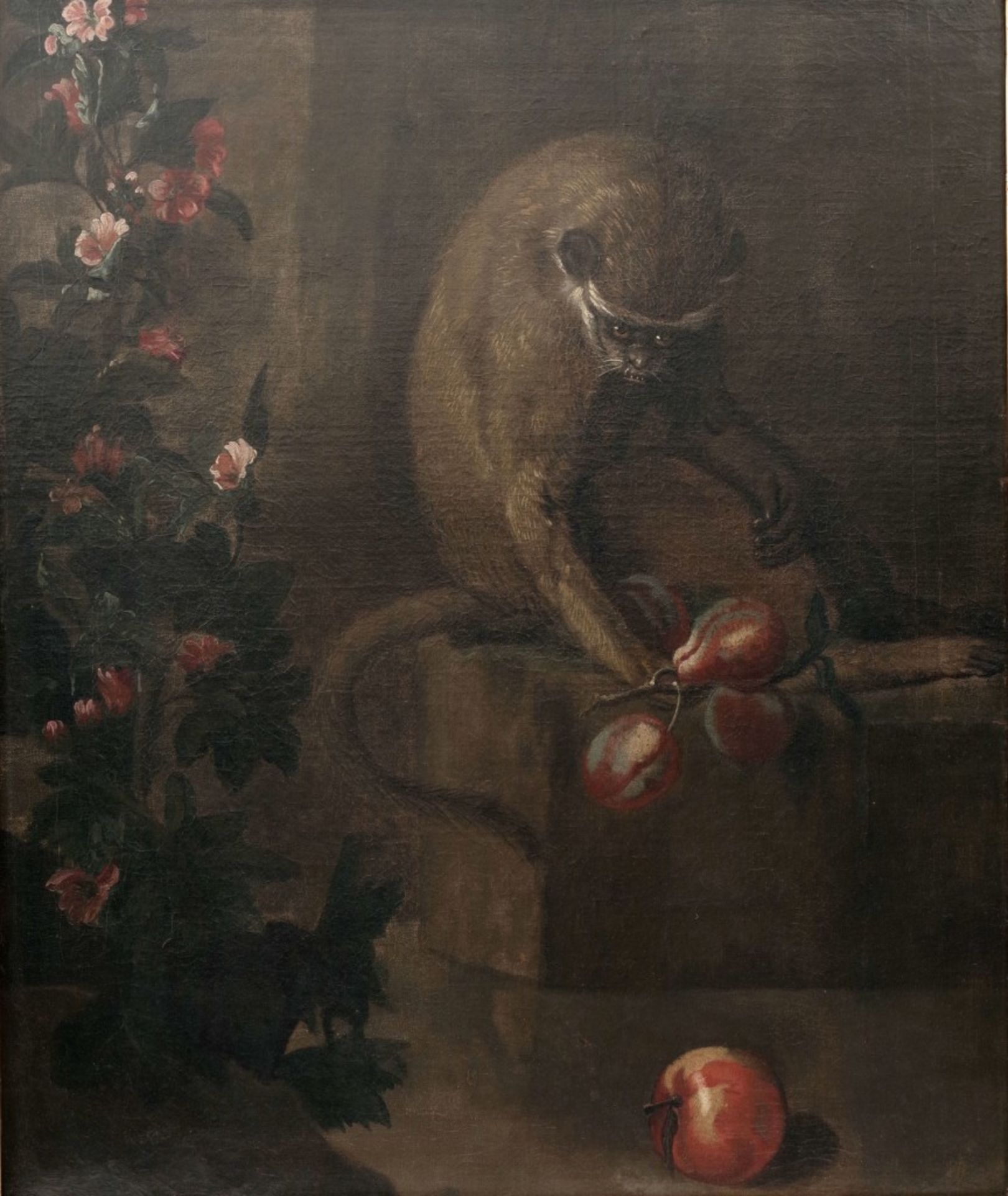 Stillife with a Bouquet and Monkey, Jan Weenix (attrib.) - Bild 6 aus 8