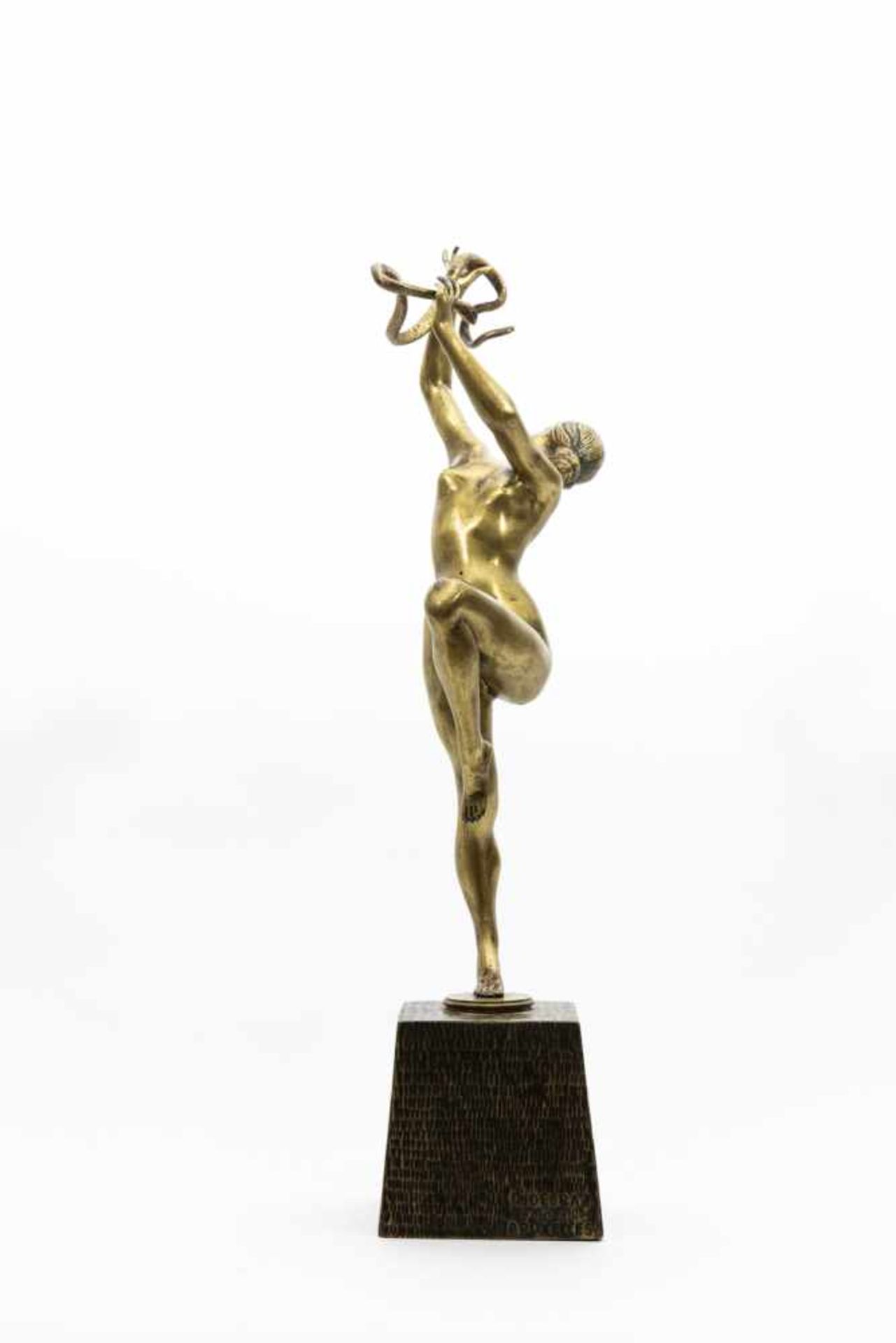 Calot, Henry, Brüssel um 1970,"Schlangentänzerin", Bronze, Höhe 56 cm, Gießstempel "Fondeur R. - Bild 2 aus 2