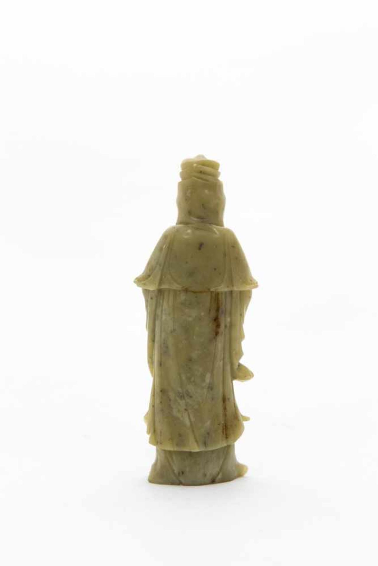 Specksteinfigur, China 19. Jh,"Fürsin mit der Vase", 11,5 x 5 cm