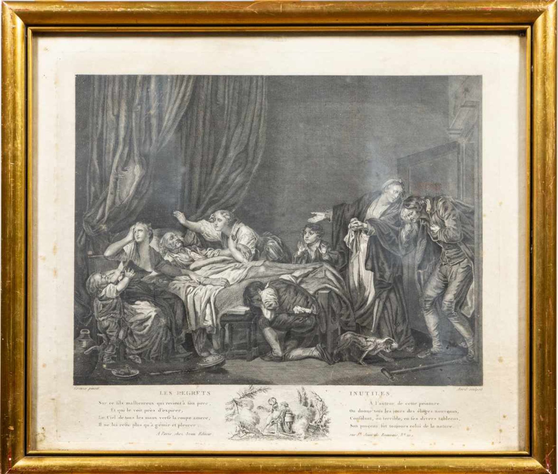 Greuze, Jean- Baptiste (1725 - 1805),gestochen von Jean Jacques I. Avril(1744 - 1823/31), "Les - Bild 2 aus 2