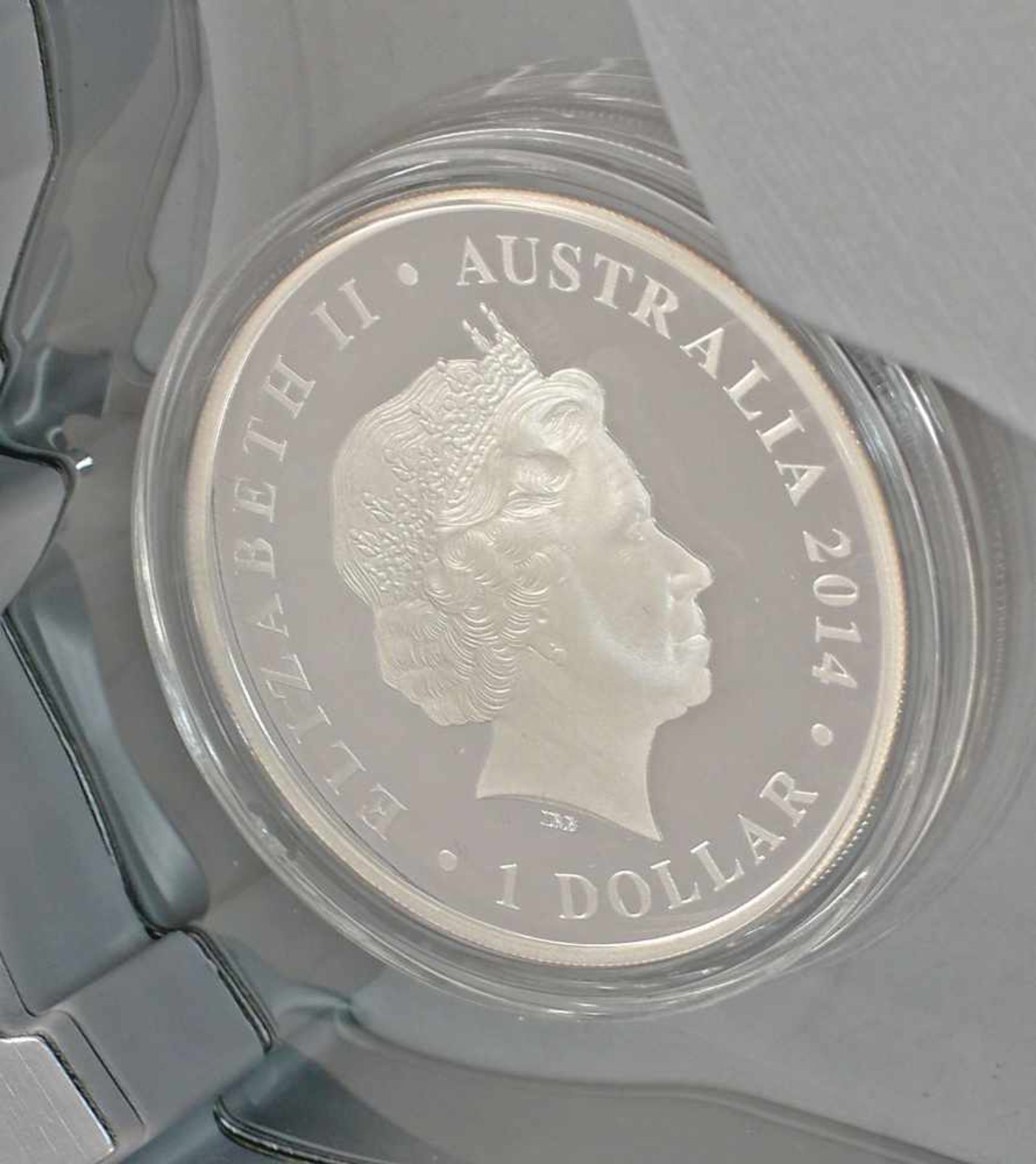 1 Unze Feinsilber in Designer-Box Australien Down Under31,135 g, 999er Silber, 1 Dollar Elizabeth II - Image 2 of 3