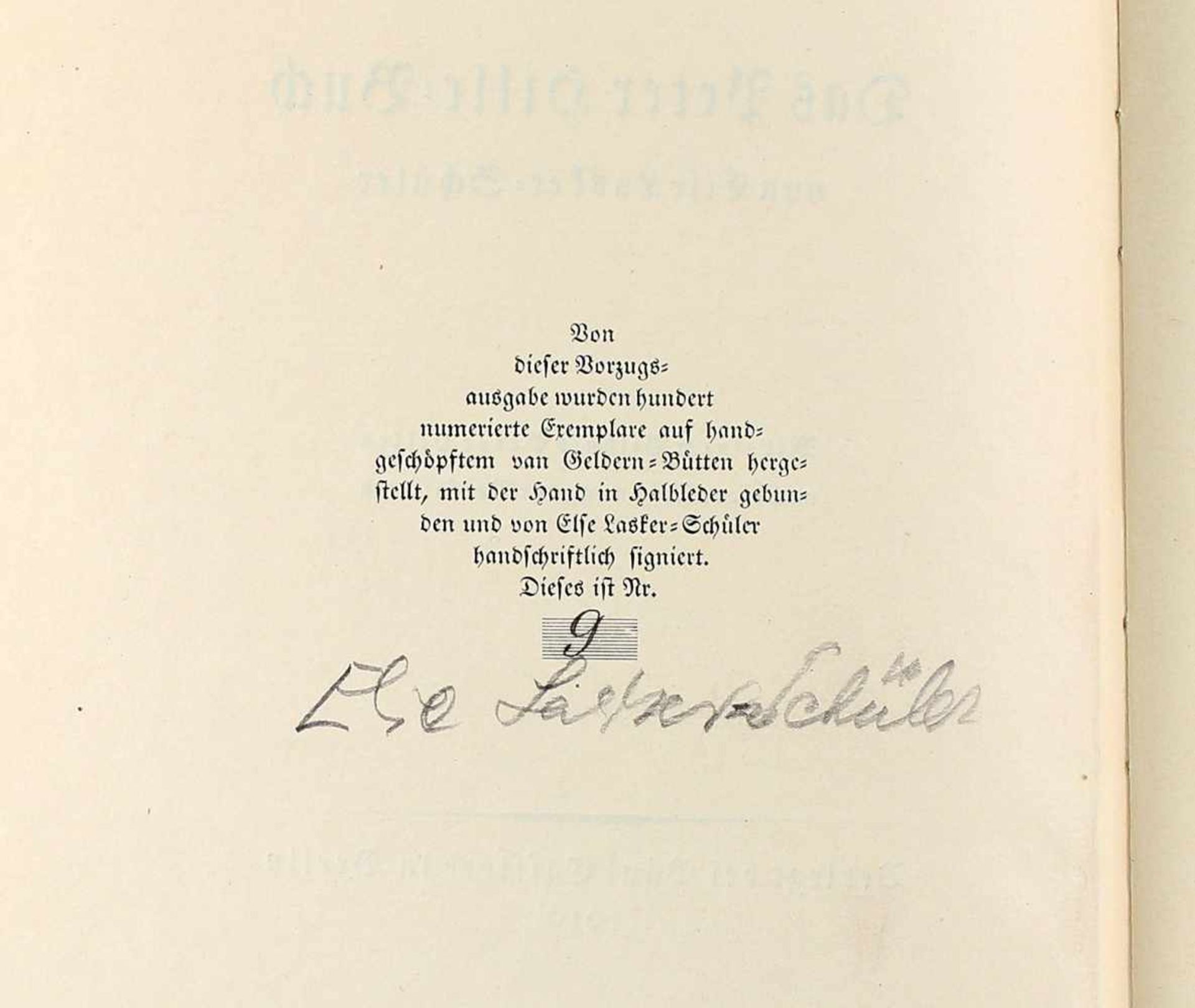 Else Lasker-Schüler, Das Peter Hille Buch sign. Vorzugsausgabe 1919Verlag Paul Cassirer, Berlin - Bild 4 aus 4