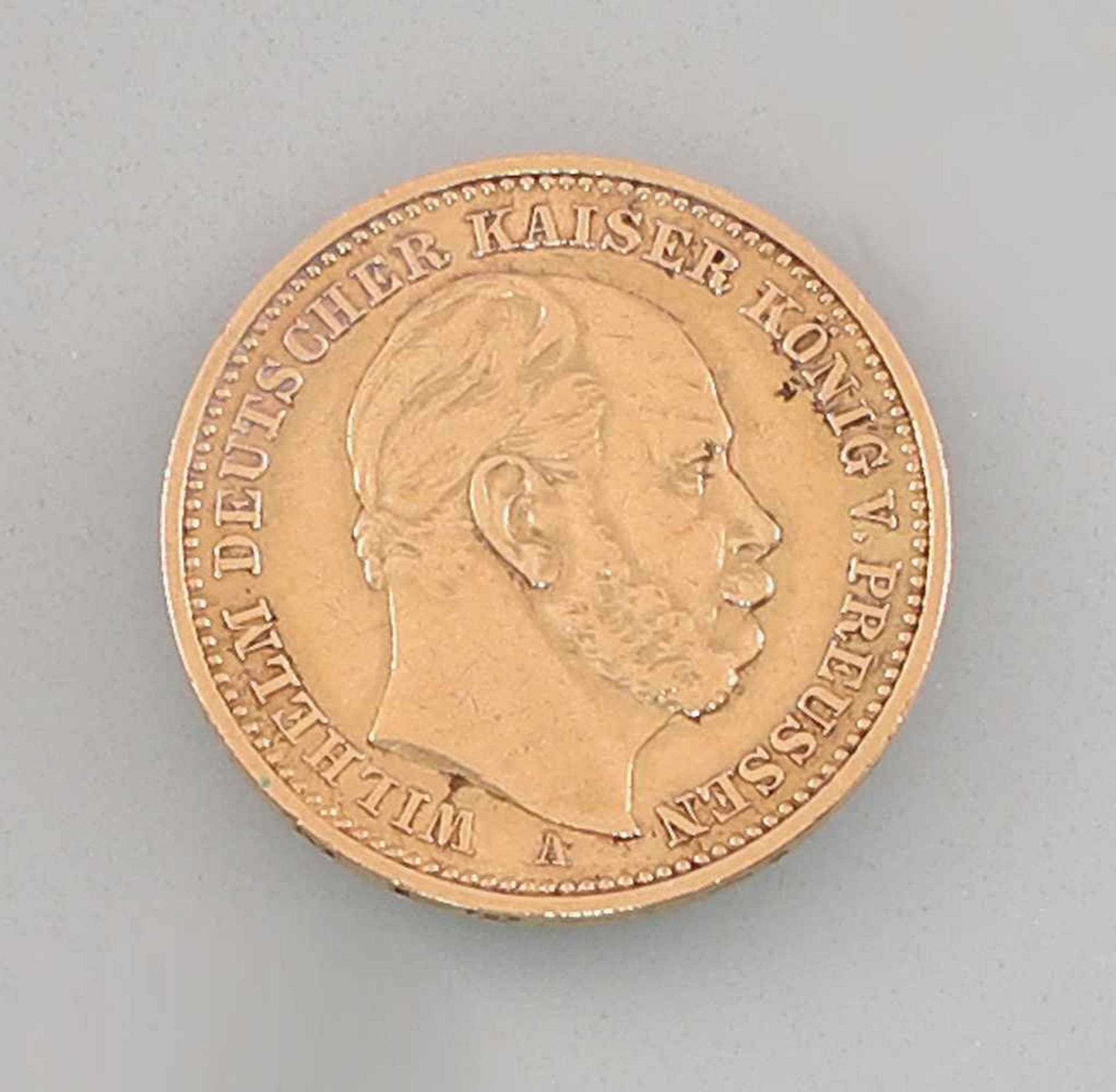 Goldmünze 20 Mark Deutsches Reich Preussen 1888900er Gold, 7,86 g, D 22,5 mm, 20 Mark Deutsches