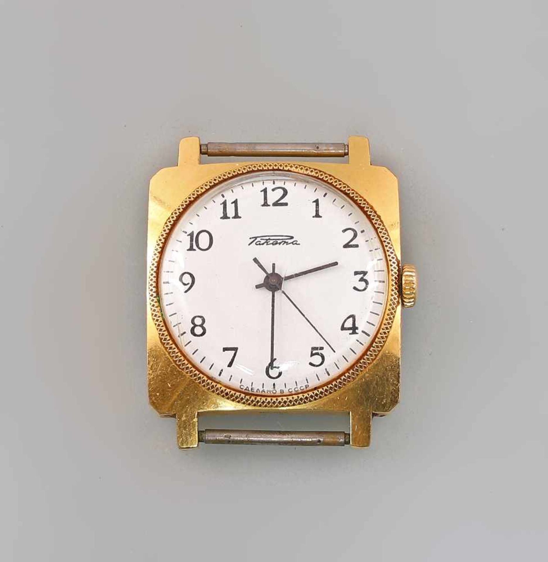 Armbanduhr Raketa um 197070er Jahre, UdSSR, mech. Werk mit Handaufzug, helles Zifferblatt mit