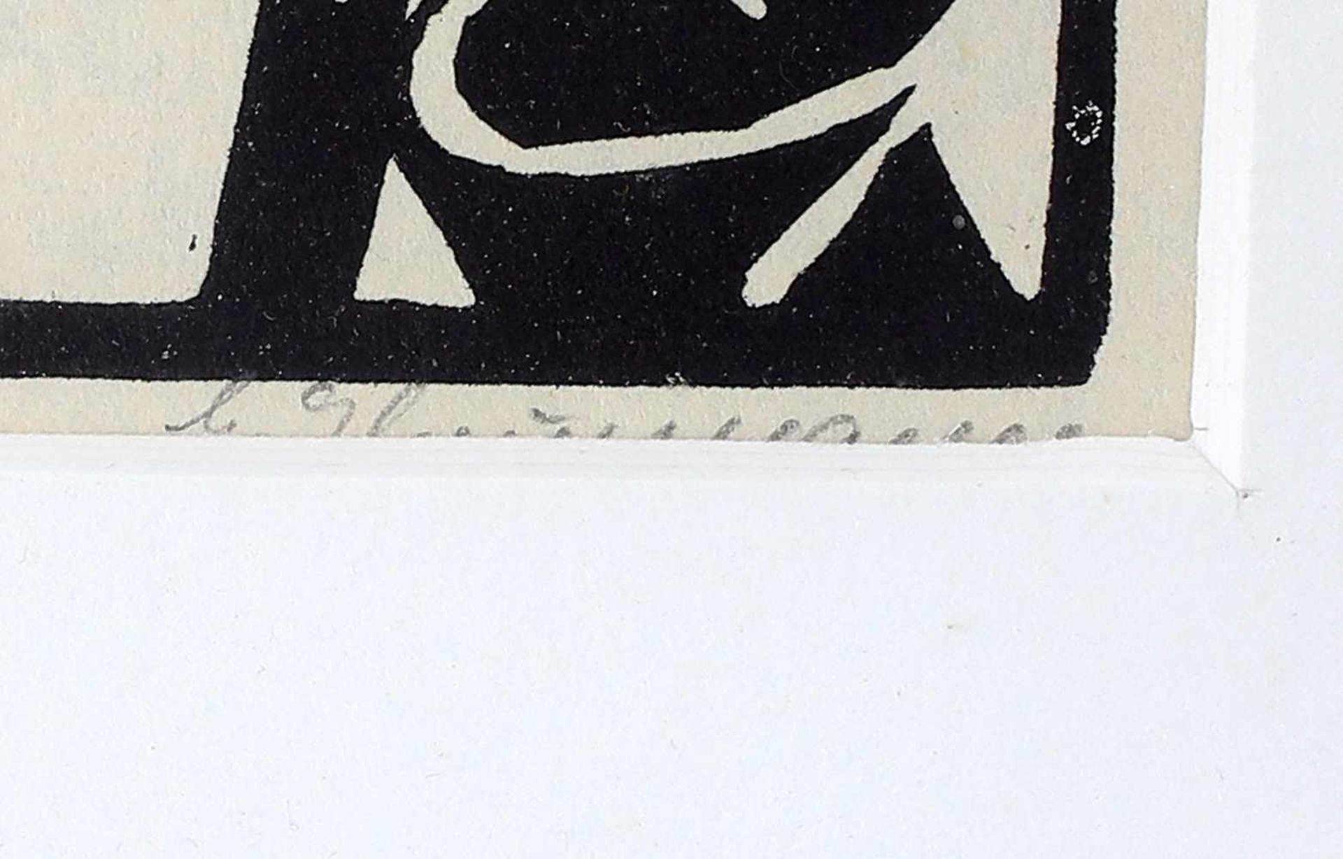 Hausmann, ZiegenhirteHolzschnitt, im Stock monogramm. "H", re. u. von Hand signiert "E. Hausmann", - Bild 2 aus 2