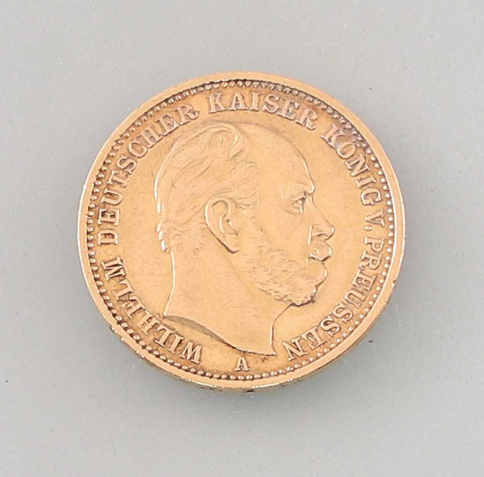 Goldmünze 20 Mark Deutsches Reich Preussen 1872900er Gold, 7,86 g, D 22,5 mm, 20 Mark Deutsches