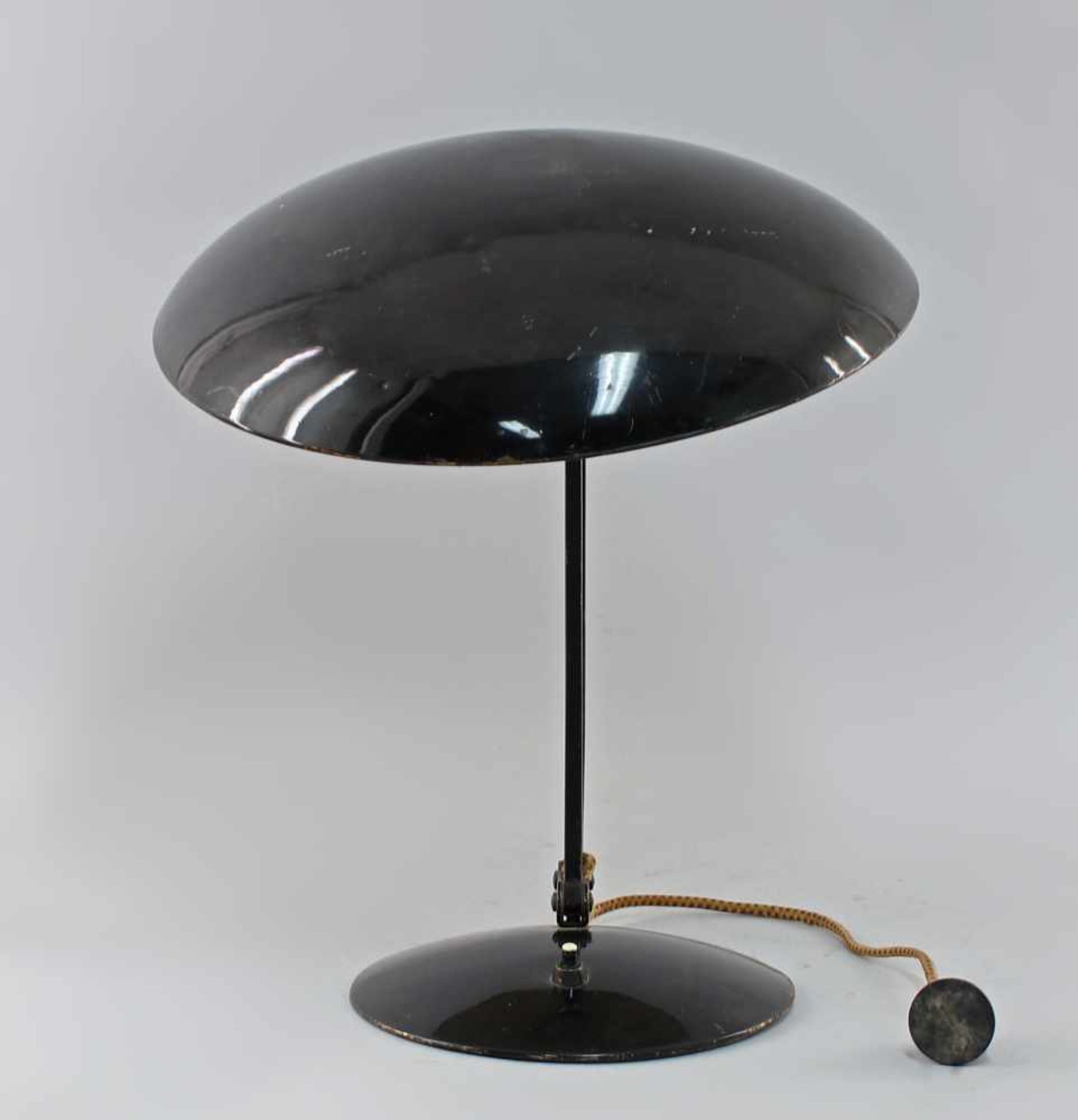 Schreibtischlampe Bauhausum 1930, Kaiser Idell ??, Metall schwarz gefasst, Funktion nicht geprüft, - Bild 2 aus 2
