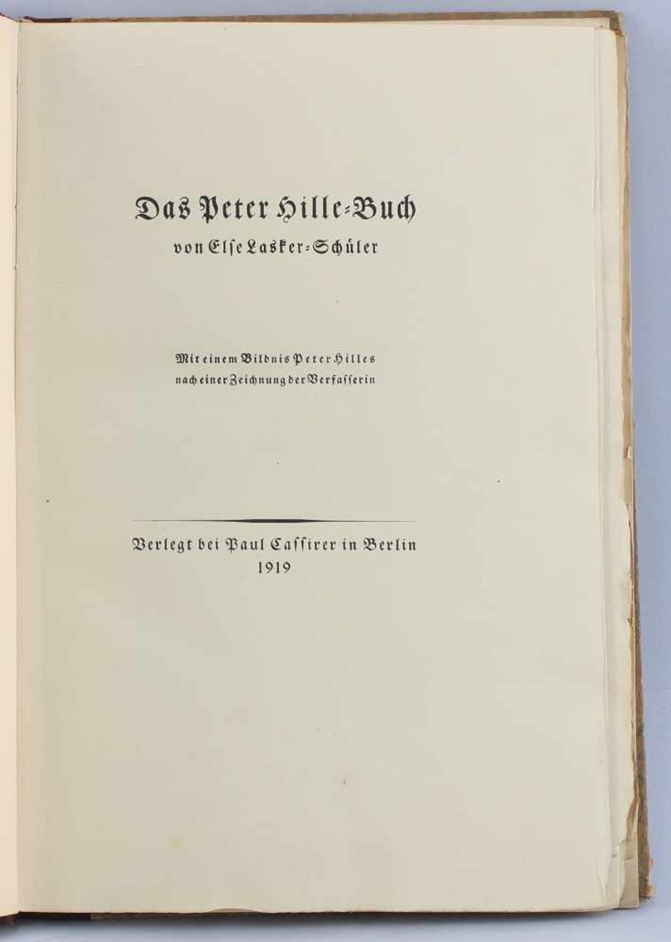 Else Lasker-Schüler, Das Peter Hille Buch sign. Vorzugsausgabe 1919Verlag Paul Cassirer, Berlin - Bild 2 aus 4