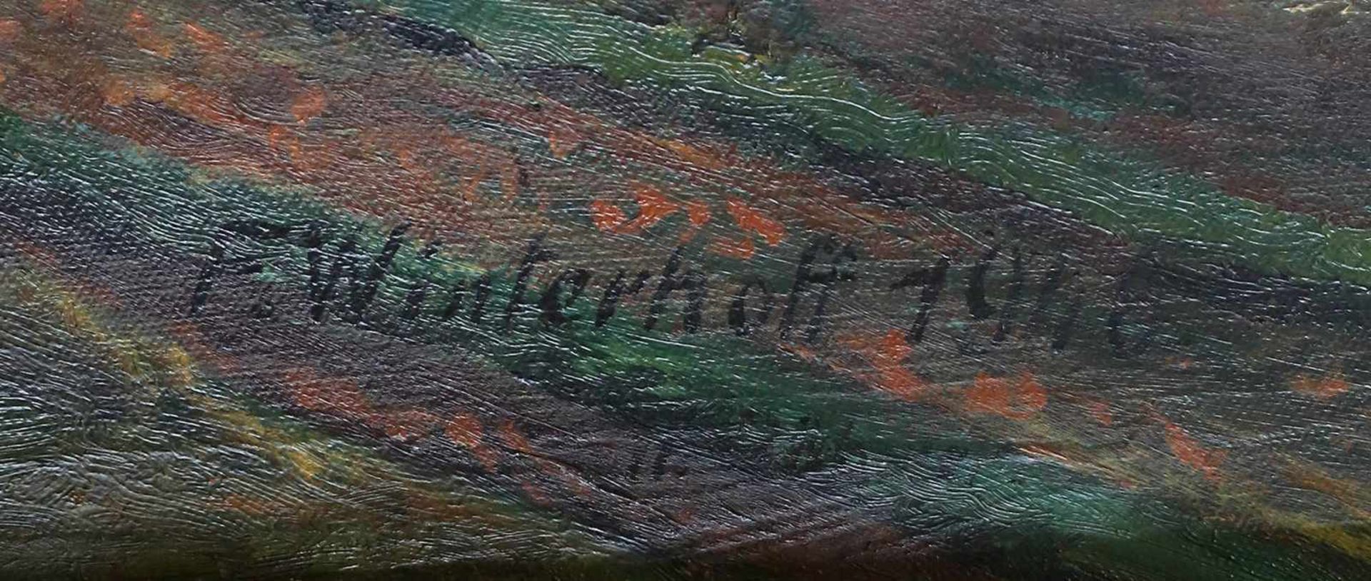 Winterhoff, Im Herbstwaldre. u. sign. "F. Winterhoff" u. dat. 1940, Öl/Lwd., von rechter Hand - Bild 2 aus 3