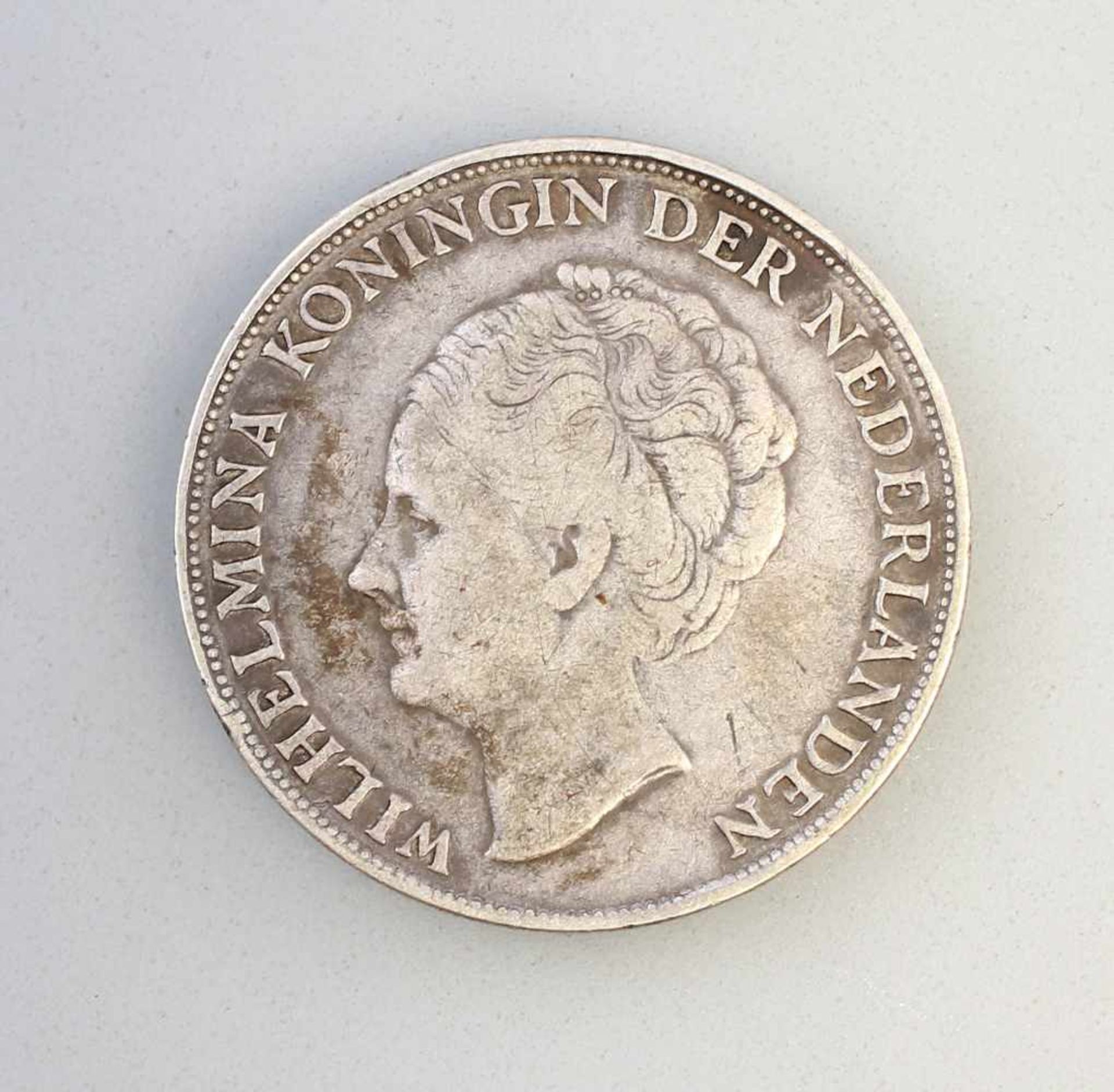 Silber-Münze 1 Gulden 1944 Wilhelmina720er Silber, ca. 10 g, Zustand ss