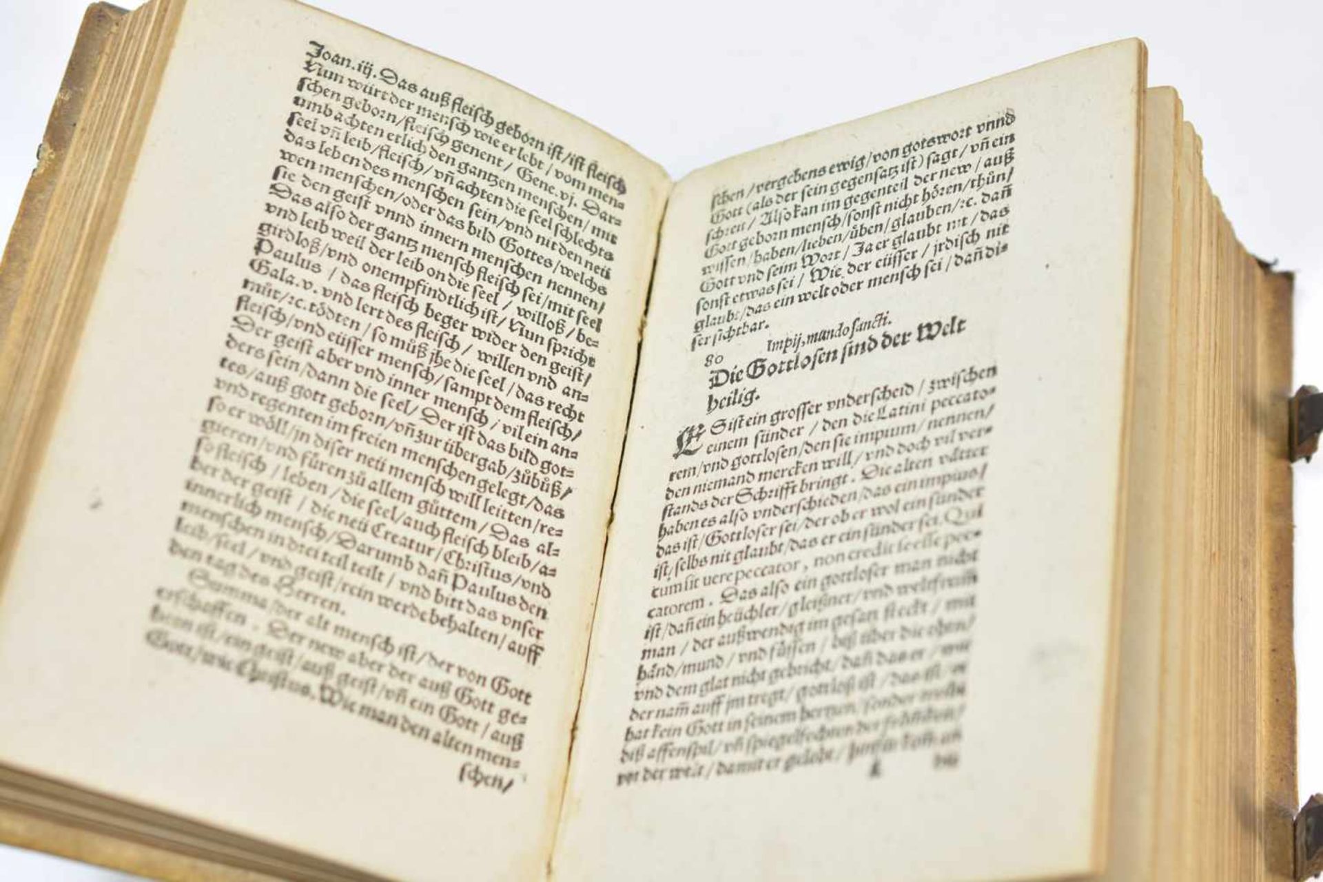 Paradoxa Ducenta OctogintaSebastian Franck (1499-1542), 17. Jh., geprägter Pergamenteinband, - Image 4 of 6