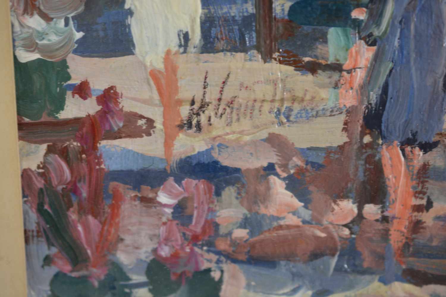 H. Günther (20. Jh.)Marktplatz im Sommer, Acryl auf Pappe, 34 cm x 49 cm, unterhalb links - Image 4 of 4