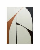 Ingo Glass (1941 Timisoara)Komposition auf weißem Grund, Collage auf Papier, Blattmaß 63 cm x 44 cm,