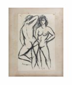 Josef Pieper (1907 Bochum - 1977 Düsseldorf)Aktdarstellung, Tusche auf Papier, 54,5 cm x 32 cm
