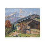 Franz Seraph Haindl (1865 Wasserburg - 1931 Partenkirchen)Alpenspitze von Hintergrasegg aus, Öl