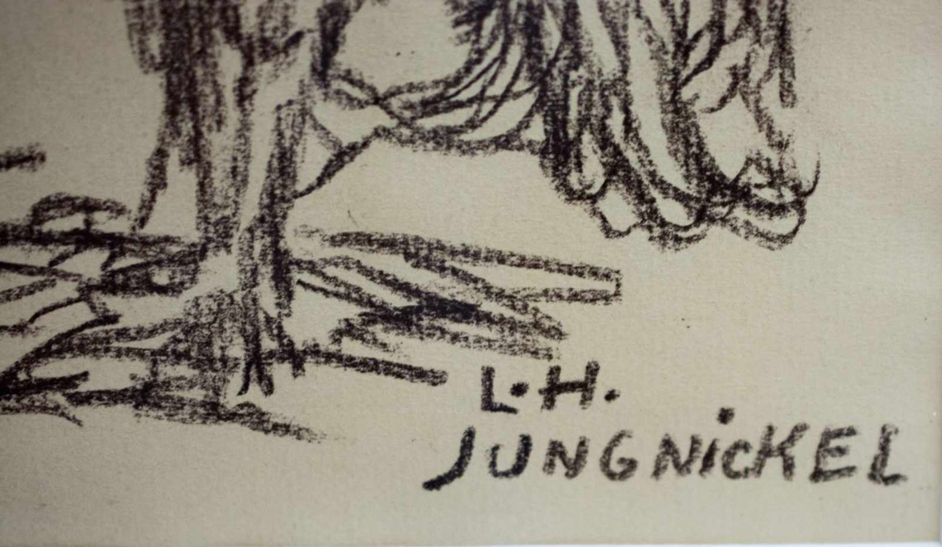 Ludwig Heinrich Jungnickel (1881 Wunsiedel - 1965 Wien)Hahn, Kreide auf Papier, 28,8 cm x 20 cm - Image 2 of 2