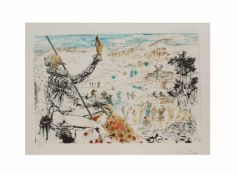 Salvador Dalí (1904 Figueres/Spanien - 1989 ebenda) (F)Don Quixote, Farblithografie auf Papier, 51