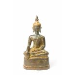 Buddha 'Sukhothai'1257-1350 (laut Rechnung), Bronzeguss, Geste der Erdberührung, Höhe 16,5 cm,