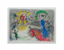 Marc Chagall (1887 Witebsk - 1985 Paul de Vence) (F)Sonne mit rotem Pferd, Farblithografie auf