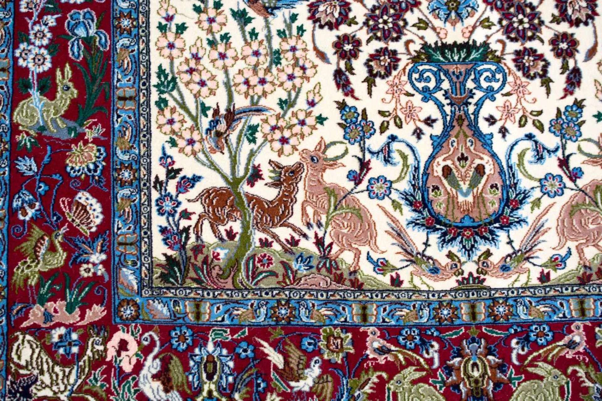 IsfahanBaumwolle auf Wolle, 174 cm x 111 cmDieses Los wird in einer online-Auktion ohne Publikum - Image 3 of 3