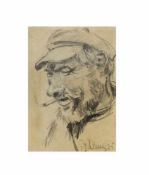 Franz-Josef Langer (1916 Osnabrück - 1981 unbekannt)Porträt eines Mannes, Bleistift auf Papier, 27,5