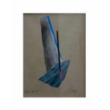 Unbekannter Künstler (20. Jh., Spanien)Abstrakte Komposition, Collage auf Papier, 39 cm x 29 cm,