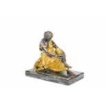 James Pradier (1792 Genf - 1852 Paris)Sappho (Sapho), 2. Hälfte 19. Jh., Bronze, versilbert,