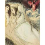 Marc Chagall (1887 Witebsk - 1985 Paul de Vence) (F)'Sarah und Abimelech', aus 'Die Bibel',