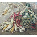 Robert Trätzl (1913 München - 1986 ebenda) (F)Stillleben mit Pepperoni, Öl auf Leinwand, 70 cm x