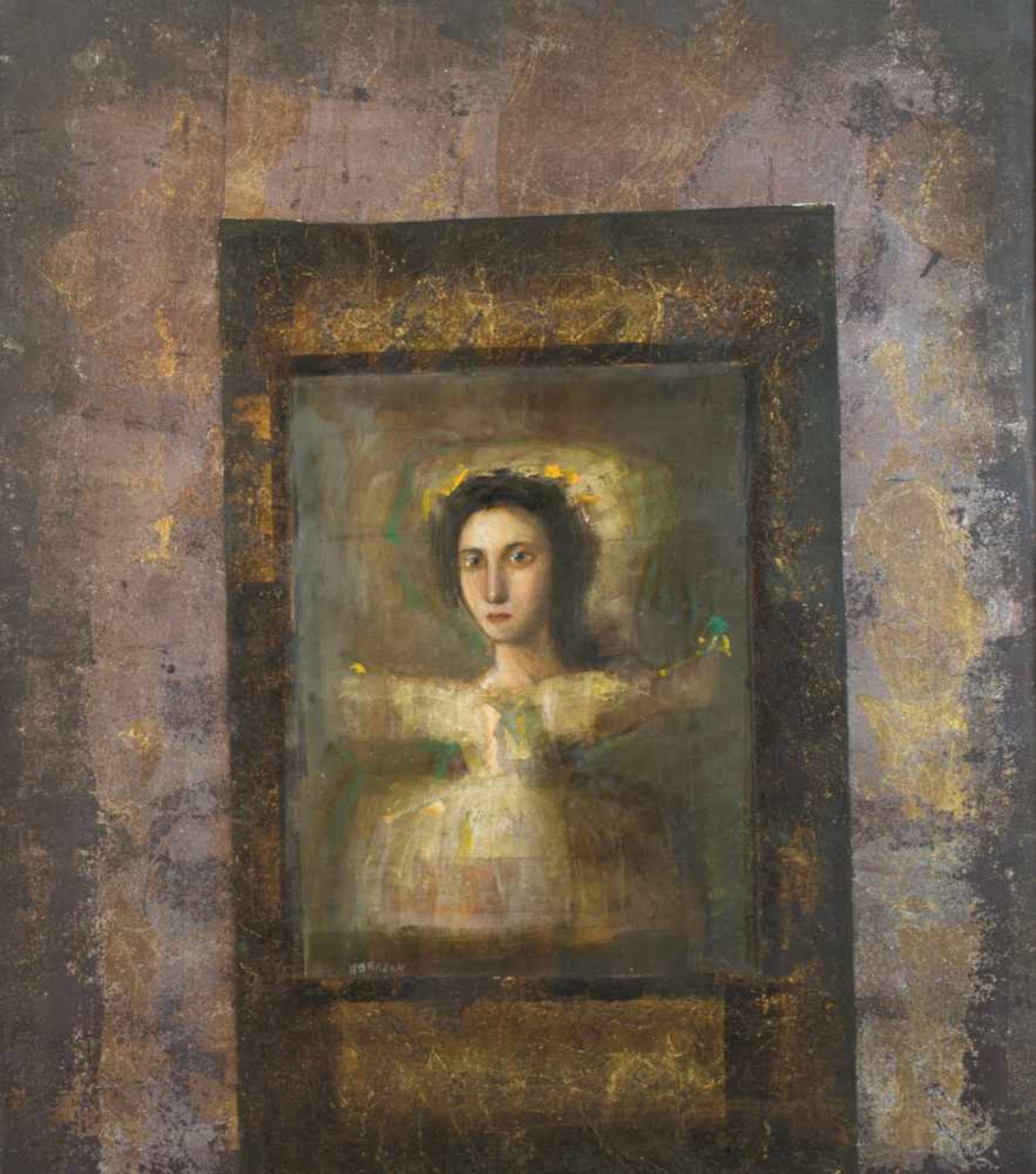 Mersad Berber (1940 Bosanski Petrovac - 2012 Zagreb)Damenbildnis, Gouache, Öl, Linoldruck und