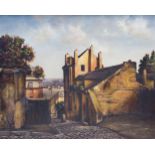 Henri Trando (20. Jh., Frankreich)Maison de Mimi-Pinson - Montmartre', Öl auf Leinwand, 50 cm x 61