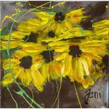 JANI (21. Jh.)4 Arbeiten, 'Blütenzauber', Acryl auf Leinwand, je 20,5 cm x 20,5 cm, alle unten