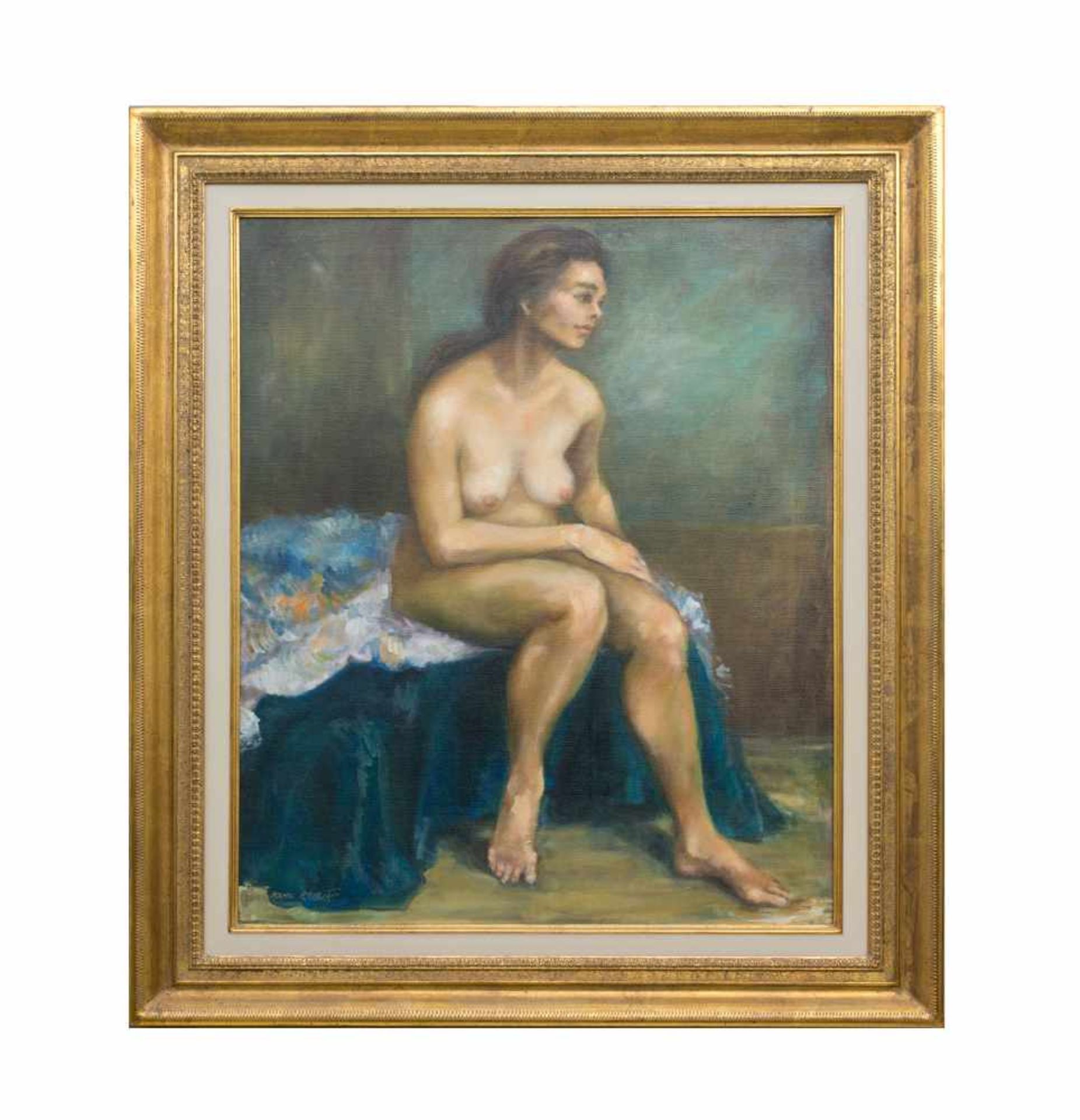 Kamil Kubik (1930 Olmütz - 2011 Union City, NJ)Frauenakt, Öl auf Leinwand, 77 cm x 62 cm, rückseitig - Image 2 of 6