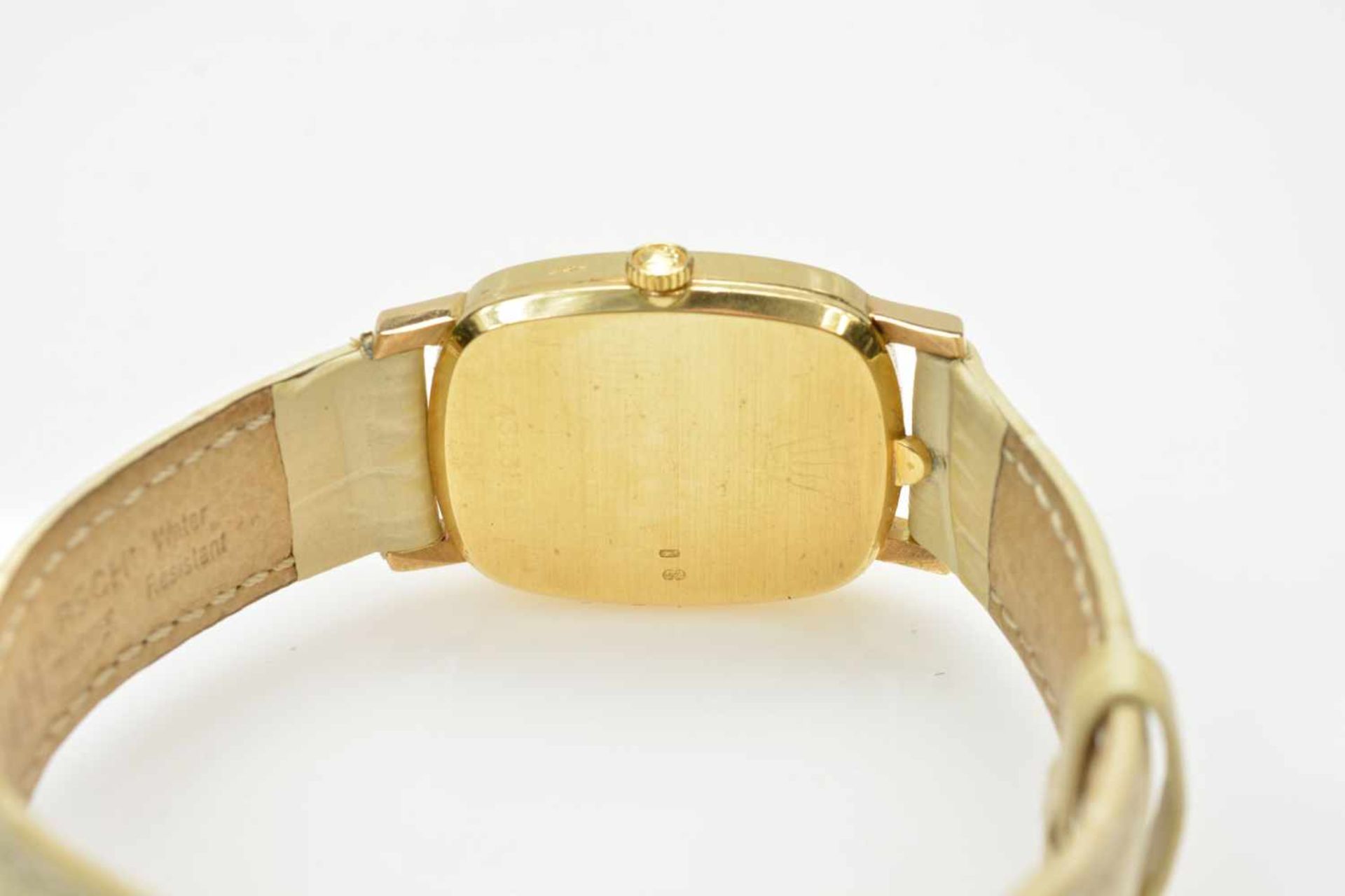 Rolex CelliniHandaufzug, Gehäuse 750 Gelbgold, 28 mm x 22 mm, Lederarmband, Schließe nicht original, - Bild 2 aus 4