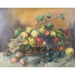 Arnold Schatz (1929 Stepenitz - 1999 München)Stillleben mit Früchten, Öl auf Leinwand, 56,5 cm x