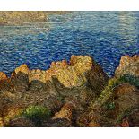 Filiberto Minozzi (1877 Verona - 1936 Mailand)La Roccia Rossa al Cap Martin, Öl auf Leinwand, 46