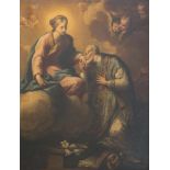 Unbekannter Meister (18. Jh.)Heilige Maria mit Priester, Öl auf Leinwand, 102 cm x 79,5 cm,