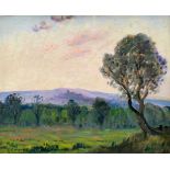 Edward Chappel (1859 Antwerpen - 1946 Cannes)Landschaft mit Bäumen, Öl auf Holz, 33 cm x 41 cm,