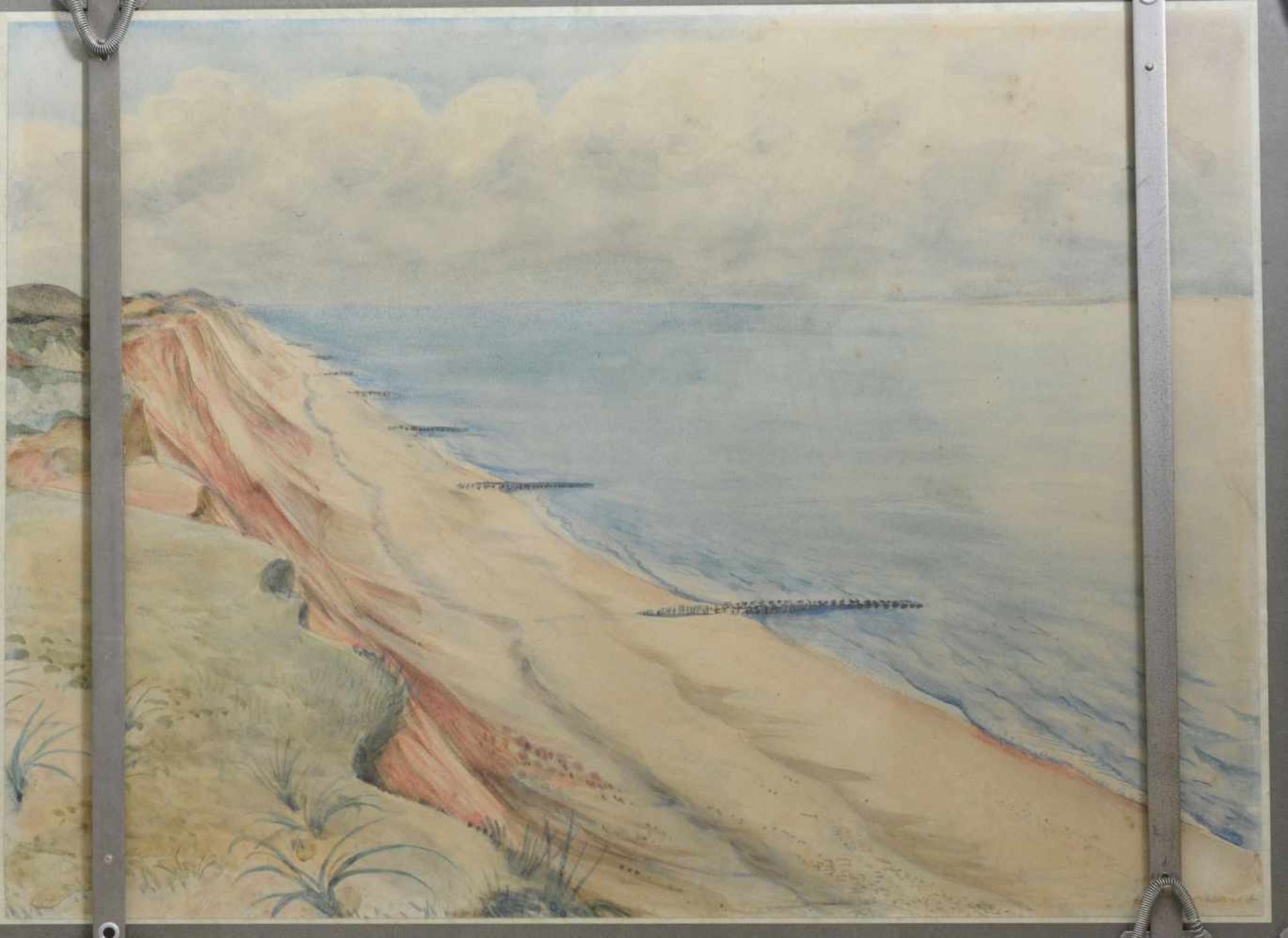 Eugen Croissant (1898 Landau - 1976 Breibrunn)Doppelbildnis, Landschaft und Küstenansicht, - Image 2 of 3