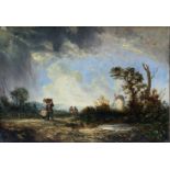 Claude T. Stanfield Moore (1853 Nottingham - 1901 ebenda)Landschaft mit aufziehendem Gewitter, Öl