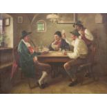 Eugene Ansen Hofmann (1862 Wien - 1955 ebenda)Kartenspieler, Öl auf Leinwand, Sichtmaß 58 cm x 77