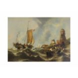 William Adolphus Knell (1805 Carisbrooke - 1875 Kentish Town)Holländische Schiffe auf rauem