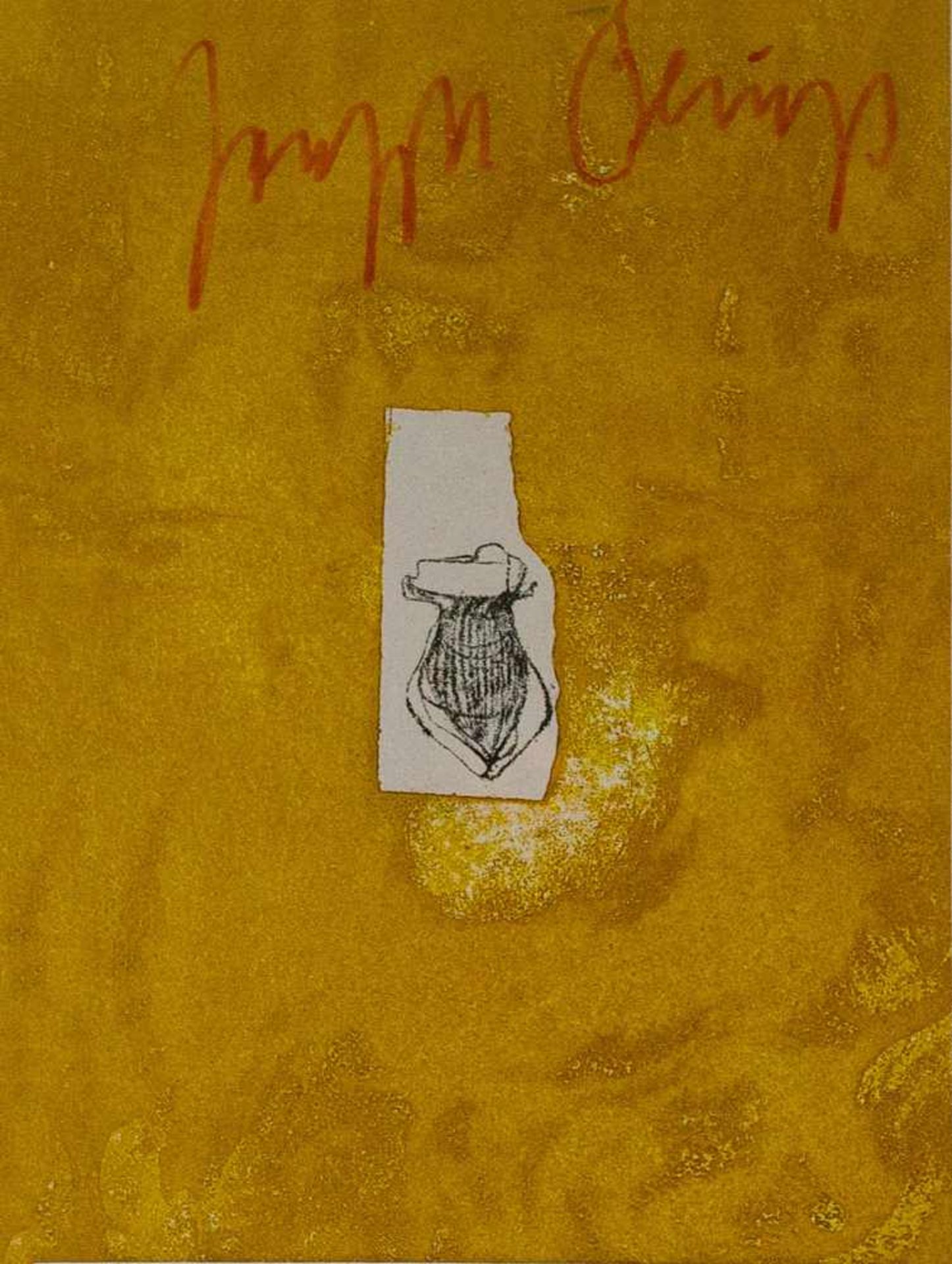 Joseph Beuys (1921 Kleve - 1986 Düsseldorf) (F)'Honiggefäß', Farboffsetdruck auf Papier, 14 cm x
