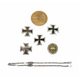 Konvolut Orden und Medaillen6-tlg., bestehend aus 2 Eisernen Kreuzen 1914 1. Klasse an Nadel, Silber