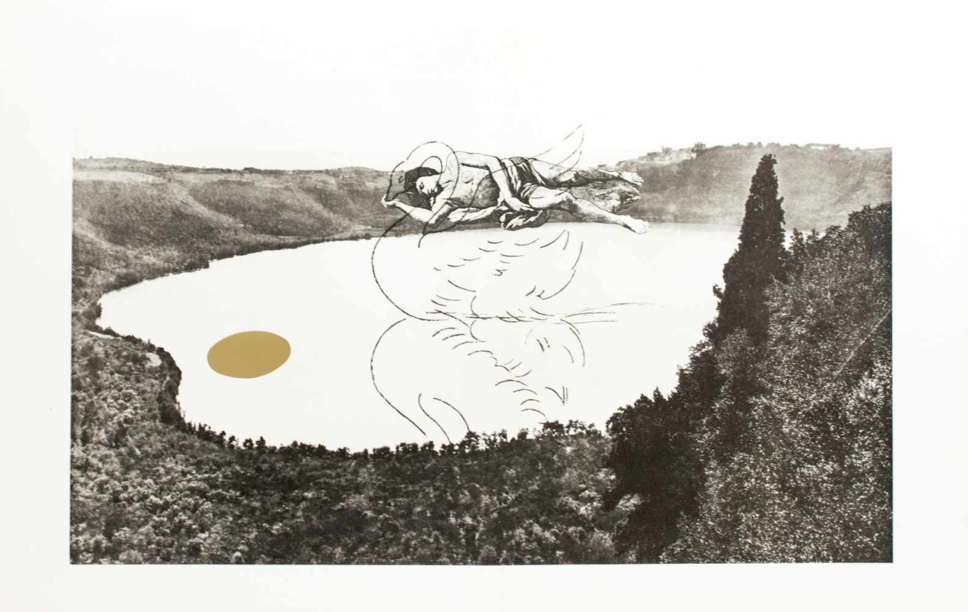 Giulio Paolini (1940 Genua)'L'Exil du Cygne' (in Mappe mit Begleittext), Lichtdruck auf Bütten,